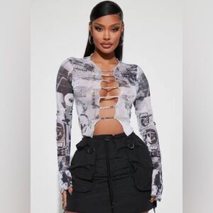 Fashion nova Maddie Mesh top 1x